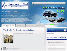Tablet Screenshot of freedomunitedfcu.org